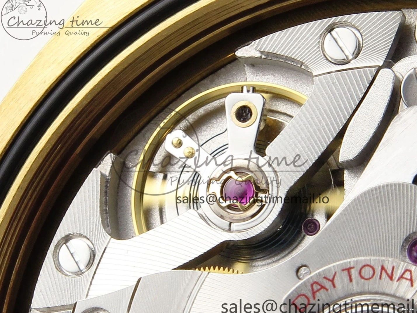 MiroTime 0203 Daytona 126538TBR EWEF 1:1 Best Edition 904L Steel YG Crystal Dial Diamonds Bezel on Black Rubber Strap SH OdorResistant 463